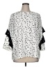 Alfani 100% Polyester Polka Dots Silver 3/4 Sleeve Blouse Size XL - photo 1