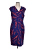 Escada Graphic Blue Cocktail Dress Size EU 42 / US 12 - photo 1