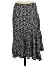 Halogen 100% Polyester Print Black Casual Skirt Size M - photo 2