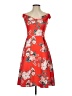 Boohoo 100% Polyester Floral Red Cocktail Dress Size 4 - photo 1