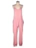 Unbranded 100% Polyester Solid Pink Jumpsuit Size M - photo 1