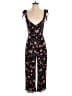 Reformation 100% Viscose Floral Black Jumpsuit Size 2 - photo 1