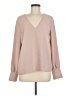 H&M 100% Polyester Tan Long Sleeve Blouse Size 8 - photo 1