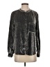 Pilcro Metallic Silver Long Sleeve Blouse Size S - photo 1