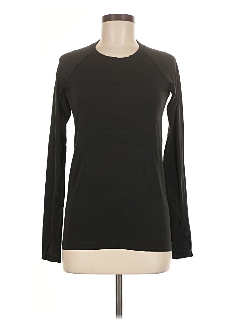 Pre-owned Lululemon Athletica Long Sleeve T-shirt In Black