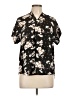 Jon & Anna 100% Polyester Floral Black Short Sleeve Blouse Size L - photo 1
