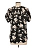 Jon & Anna 100% Polyester Floral Black Short Sleeve Blouse Size L - photo 2