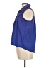 Monteau Blue Sleeveless Button-Down Shirt Size M - photo 5