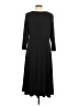 Lands' End Solid Black Casual Dress Size M - photo 2