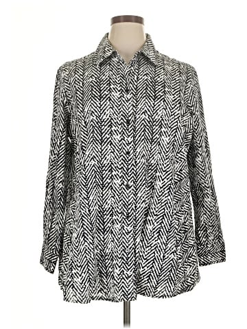 Foxcroft 3/4 Sleeve Button-Down Shirt (view 1)