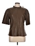 Ann Taylor 100% Polyester Brown Short Sleeve Blouse Size L - photo 1