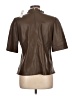 Ann Taylor 100% Polyester Brown Short Sleeve Blouse Size L - photo 2