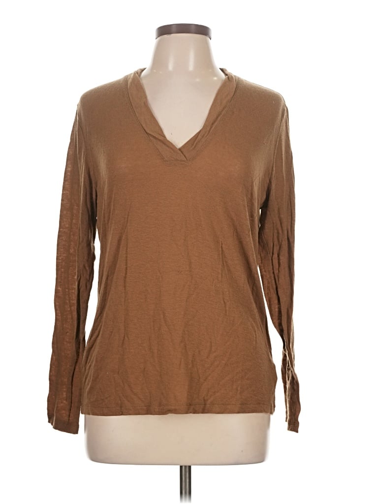 Pre-owned Prolōgue Long Sleeve T-shirt In Brown