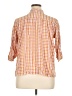 Old Navy 100% Rayon Checkered-gingham Orange 3/4 Sleeve Blouse Size 1X - photo 2