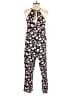 Full Tilt 100% Polyester Floral Black Jumpsuit Size XL - photo 2