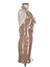 Missguided Metallic Tan Cocktail Dress Size M - photo 4
