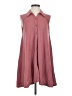 Everleigh Pink Burgundy Sleeveless Button-Down Shirt Size S - photo 1