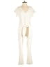 Express Solid Ivory Jumpsuit Size M - photo 1