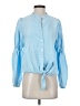 Amadi 100% Tencel Blue Long Sleeve Blouse Size S - photo 1