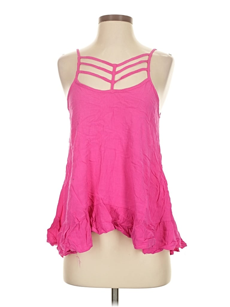Pre-owned Entro Sleeveless Top Pink Halter Neckline Tops