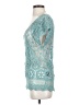 BCBGMAXAZRIA 100% Cotton Teal Short Sleeve Top Size S - photo 5