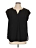 Daniel Rainn Black Short Sleeve Blouse Size L - photo 1