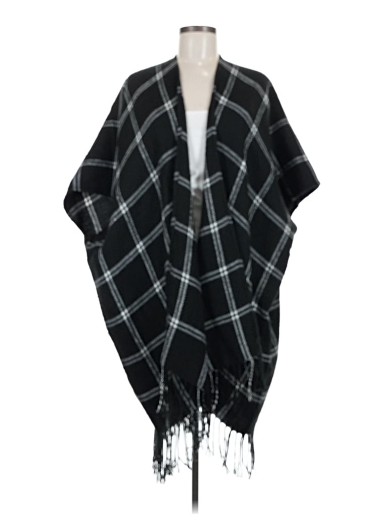 Pre-owned Ann Taylor Loft Poncho In Black