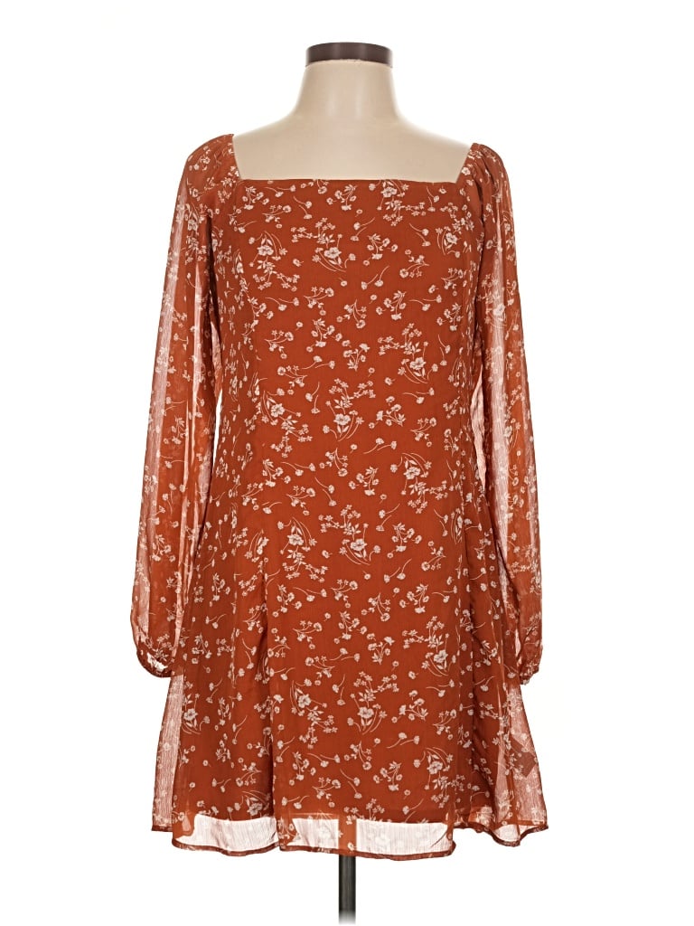 Pre-owned One Clothing Casual Dress In Brown