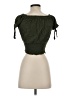 Express 100% Rayon Green Short Sleeve Top Size XS - photo 2