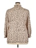Unbranded 100% Polyester Animal Print Tan Long Sleeve Blouse Size XXL - photo 2