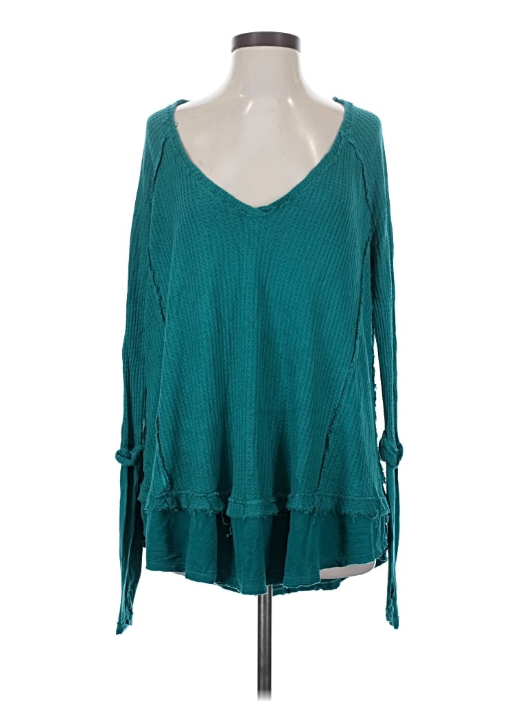 Pre-owned We The Free Long Sleeve T-shirt In Teal
