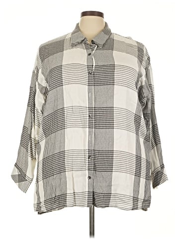 Workshop Republic Clothing 3/4 Sleeve Button-Down Shirt (view 1)