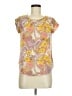 Assorted Brands 100% Polyester Yellow Short Sleeve Blouse Size M (estimated) - photo 1