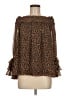 CeCe 100% Polyester Brown Long Sleeve Blouse Size M - photo 1
