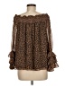 CeCe 100% Polyester Brown Long Sleeve Blouse Size M - photo 2