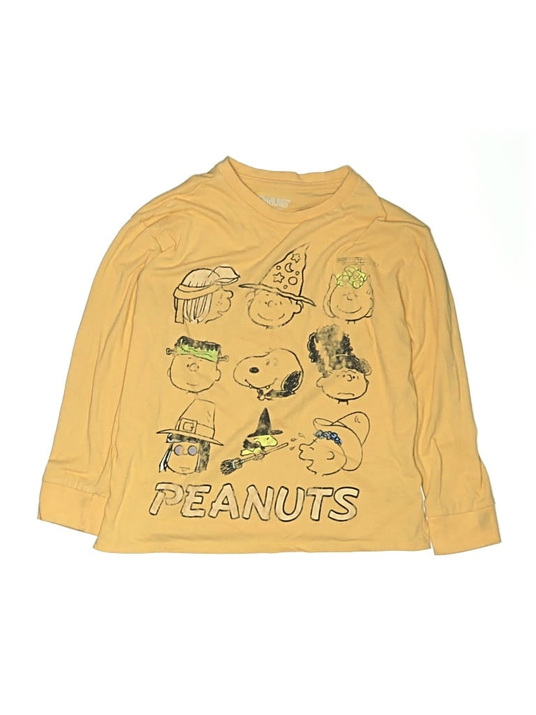 Pre-owned Peanuts Kids' Long Sleeve T-shirt In Yellow