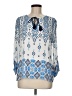 Ruby Rd. 100% Rayon Blue 3/4 Sleeve Blouse Size M - photo 1