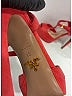 Prada Red Orange Coral Suede Platform Ankle Strap Sandals Size EU 35 - photo 6