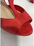 Prada Red Orange Coral Suede Platform Ankle Strap Sandals Size EU 35 - photo 3