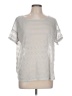 Liz Claiborne 100% Polyester Silver Short Sleeve Top Size L - photo 1
