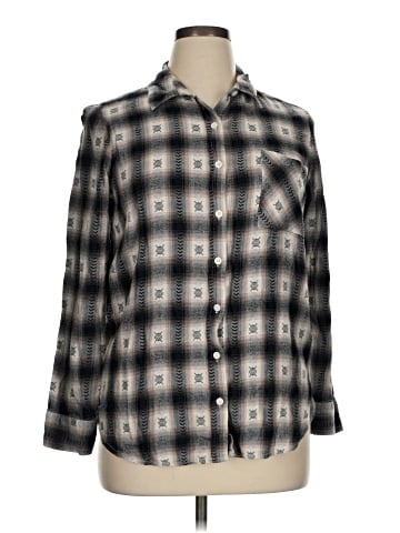 Mudd 3/4 Sleeve Button-Down Shirt (view 1)