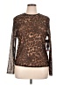 Edited Animal Print Brown Long Sleeve T-Shirt Size XL - photo 1