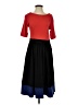 eShakti Color Block Red Casual Dress Size 2 - photo 1