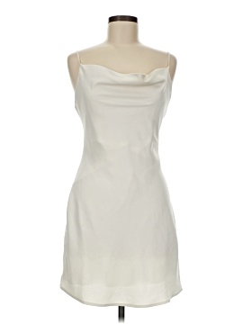 white tube dress mini Avril Strapless Notch Neck Faux Leather Bodycon Mini Dress • American Threads Boutique White / M