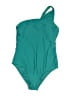 Kona Sol Solid Teal One Piece Swimsuit Size M - photo 1