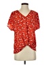 West Kei 100% Polyester Red Short Sleeve Blouse Size S - photo 1