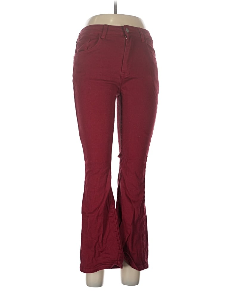 Pre-owned Shein Jeans In Burgundy
