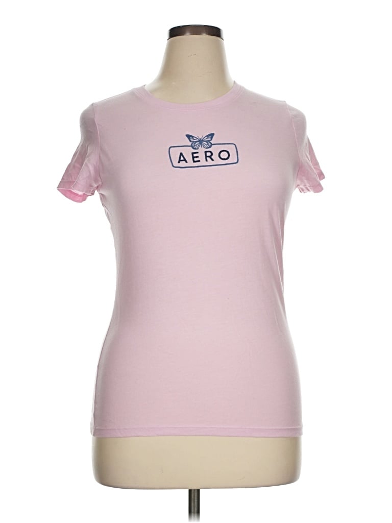 Pre-owned Aéropostale Short Sleeve T-shirt In Pink