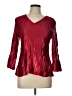 DressBarn 100% Polyester Red 3/4 Sleeve Blouse Size L - photo 1