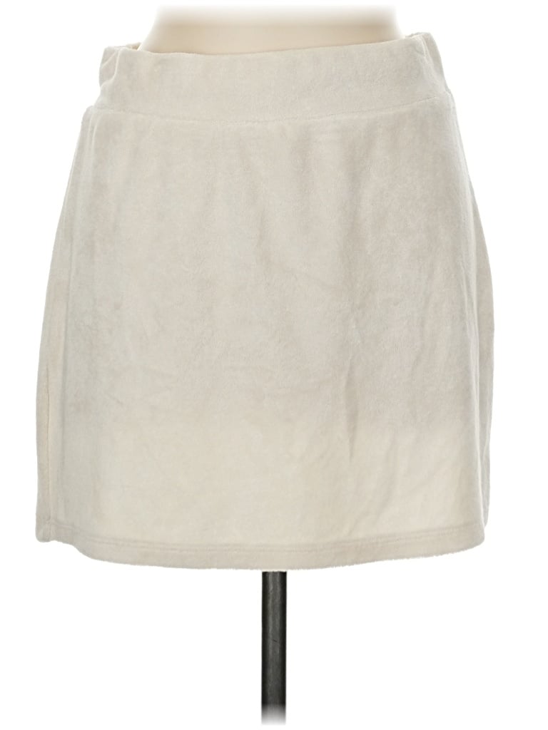Pre-owned Wilfred Free Faux Leather Skirt In Ivory